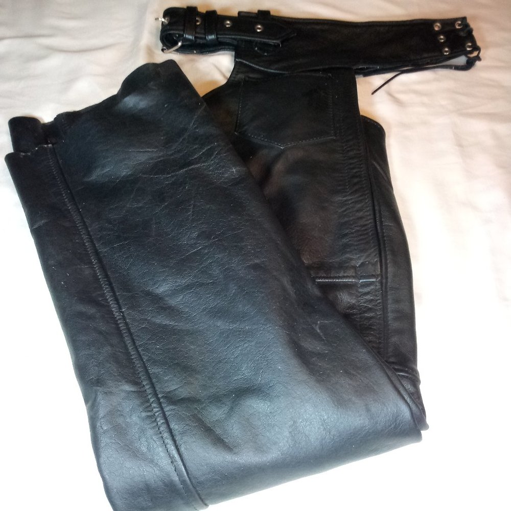 Interstate Classic Leather Womens Chaps Size S - image 1